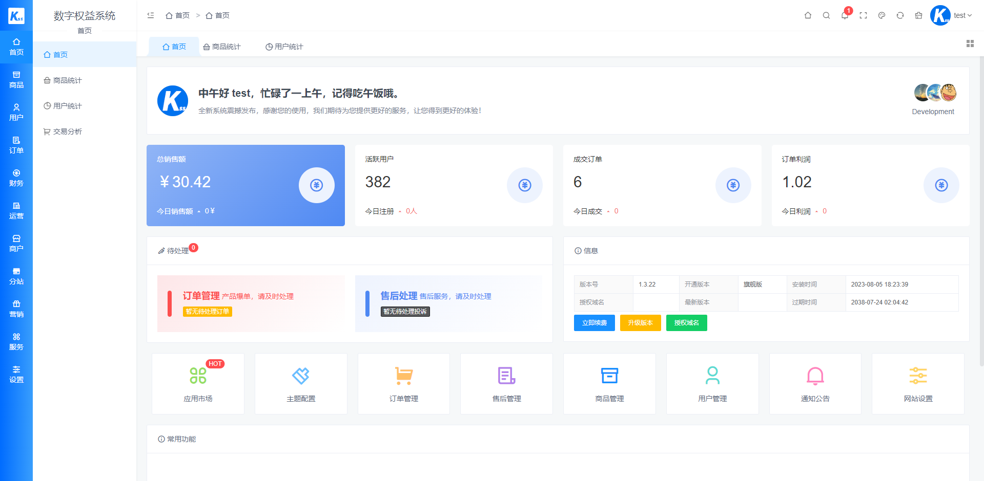 数字权益系统